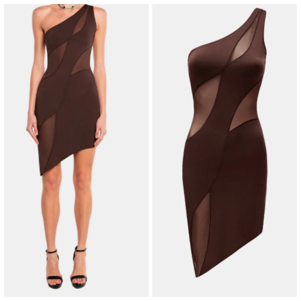 Nwt OW revolve chocolate fall party dress giving God save queens S